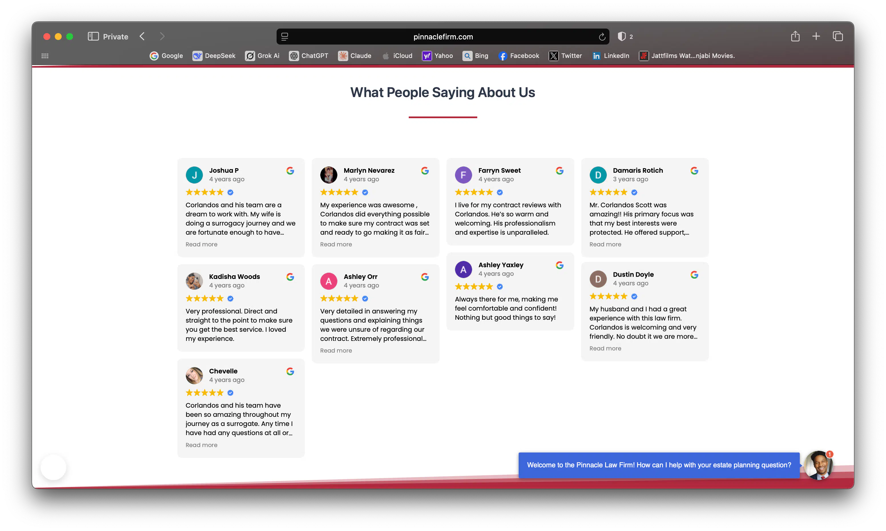Pinnacle Law Firm Screenshot 1
